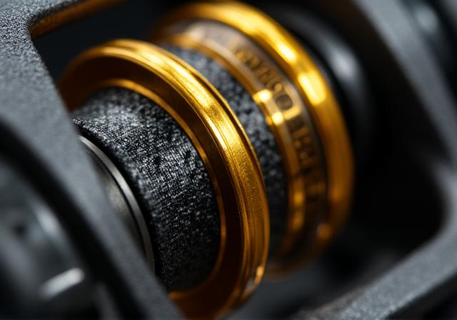 Macro shot of a sealed carbon fiber drag system