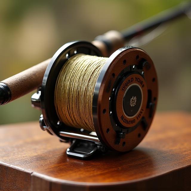 Premium braided fishing line in gold spools